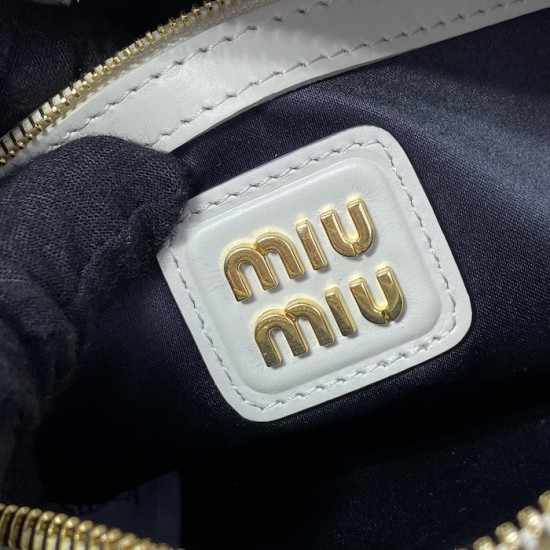 Replica Miu Miu White Arcadie Bag Front View