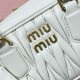 Replica Miu Miu White Arcadie Bag - 1:1 Quality | miumiureplica.com Replica Miu Miu White Arcadie Bag Front View