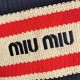 Replica Miu Miu Raffia effect woven tote bag - 1:1 Quality | miumiureplica.com Replica Miu Miu Raffia effect woven tote bag in blue - 1:1 AAA Quality