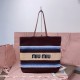 Replica Miu Miu Raffia effect woven tote bag  in Brown - 1:1 AAA Quality