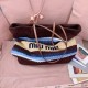 Replica Miu Miu Raffia effect woven tote bag  in Brown - 1:1 AAA Quality