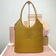 Replica Miu Miu IVY Leather Bag in Cognac
