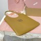 Replica Miu Miu IVY Leather Bag in Cognac