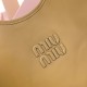 Replica Miu Miu IVY Leather Bag in Cognac