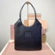Replica Miu Miu IVY Leather Bag in Black