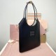 Replica Miu Miu IVY Leather Bag in Black