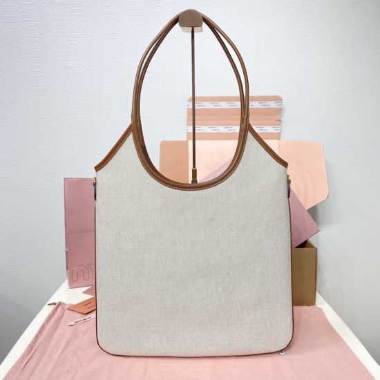 Replica Miu Miu IVY Canvas and Leather Bag - 1:1 AAA Quality