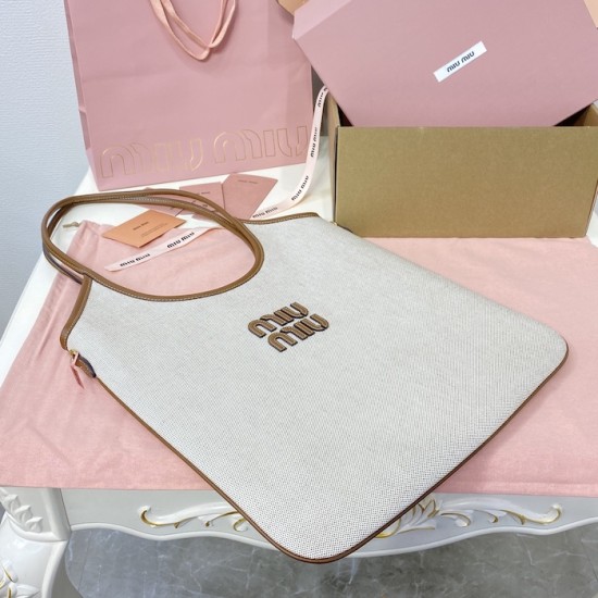 Replica Miu Miu IVY Canvas and Leather Bag - 1:1 AAA Quality