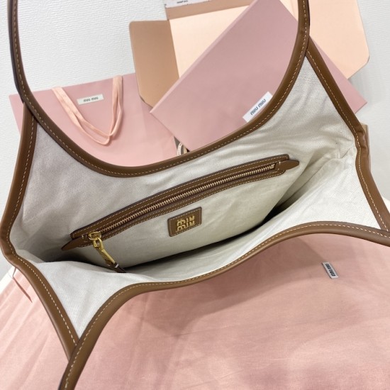 Replica Miu Miu IVY Canvas and Leather Bag - 1:1 AAA Quality