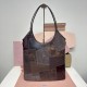 Replica Miu Miu IVY Patchwork Leather Bag in Briarwood