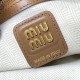 Replica Miu Miu IVY Patchwork Leather Bag in Cognac