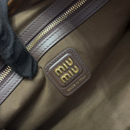 Replica Miu Miu IVY Patent Leather bag - 1:1 Quality | miumiureplica.com Replica Miu Miu IVY Leather Bag in Brown Patent
