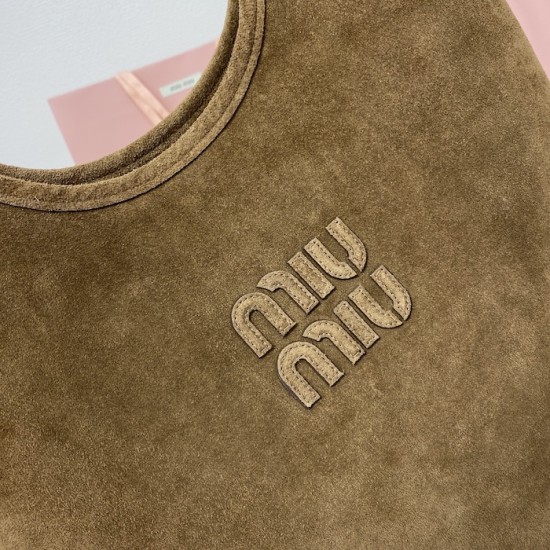Replica Miu Miu IVY Suede bag - 1:1 Quality | miumiureplica.com Replica Miu Miu IVY Leather Bag in Brown Suede