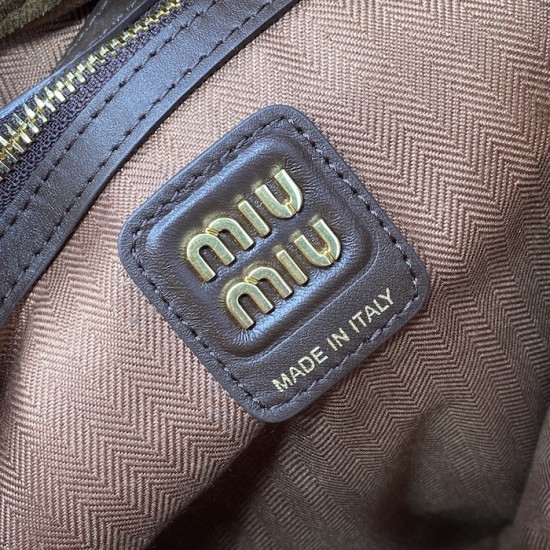 Replica Miu Miu IVY Suede bag - 1:1 Quality | miumiureplica.com Replica Miu Miu IVY Leather Bag in Brown Suede