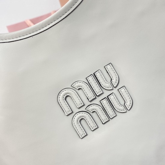 Replica Miu Miu IVY Leather Bag in White