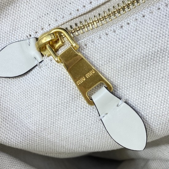 Replica Miu Miu IVY Leather Bag in White