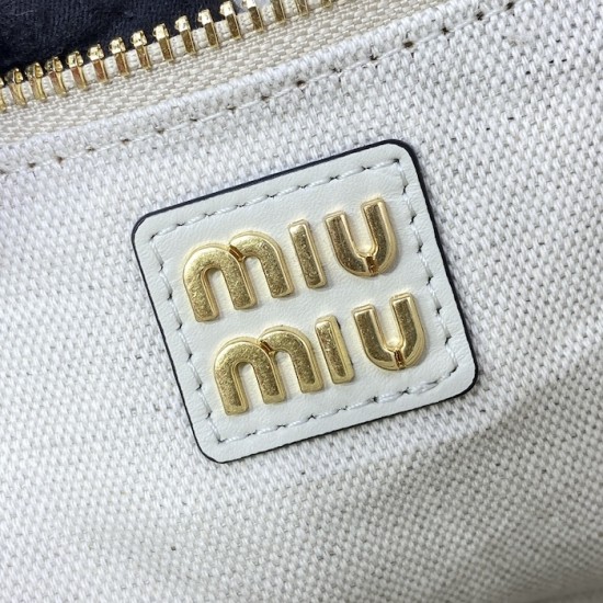 Replica Miu Miu IVY Leather Bag in White