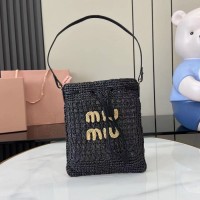 Miu Miu Black Woven fabric mini bag