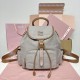 Replica Miu Miu Canvas Backpack in Aluminum - 1:1 AAA Quality