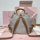 Replica Miu Miu Canvas Backpack in Aluminum - 1:1 AAA Quality