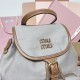 Replica Miu Miu Canvas Backpack in Aluminum - 1:1 AAA Quality