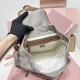 Replica Miu Miu Canvas Backpack in Aluminum - 1:1 AAA Quality