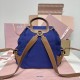 Replica Miu Miu Large Canvas Backpack - 1:1 Quality | miumiureplica.com Replica Miu Miu Canvas Backpack in Blue - 1:1 AAA Quality