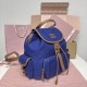Replica Miu Miu Large Canvas Backpack - 1:1 Quality | miumiureplica.com Replica Miu Miu Canvas Backpack in Blue - 1:1 AAA Quality