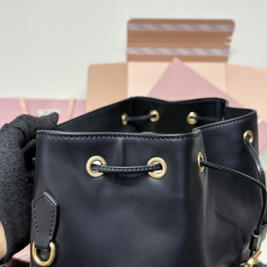 Replica Miu Miu Leather Backpack in Black - 1:1 AAA Quality