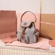 Replica Miu Miu Canvas Backpack in Aluminum - 1:1 AAA Quality