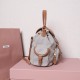 Replica Miu Miu Canvas Backpack in Aluminum - 1:1 AAA Quality
