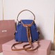 Replica Miu Miu Canvas Backpack - 1:1 Quality | miumiureplica.com Replica Miu Miu Canvas Backpack in Blue - 1:1 AAA Quality
