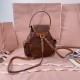 Replica Miu Miu Canvas Backpack - 1:1 Quality | miumiureplica.com Replica Miu Miu Canvas Backpack in Brown - 1:1 AAA Quality