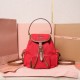 Replica Miu Miu Canvas Backpack in Red - 1:1 AAA Quality