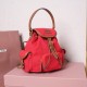 Replica Miu Miu Canvas Backpack in Red - 1:1 AAA Quality