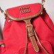 Replica Miu Miu Canvas Backpack in Red - 1:1 AAA Quality