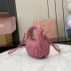 Replica Miu Miu Pink Mini Wander hobo bag - perfect clone with triangle logo