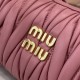 Replica Miu Miu Pink Mini Wander hobo bag - perfect clone with triangle logo