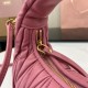Replica Miu Miu Pink Mini Wander hobo bag - perfect clone with triangle logo