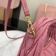 Replica Miu Miu Pink Mini Wander hobo bag - perfect clone with triangle logo
