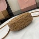 Replica Miu Miu Caramel Mini Wander hobo bag - perfect clone with triangle logo