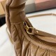 Replica Miu Miu Caramel Mini Wander hobo bag - perfect clone with triangle logo