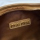 Replica Miu Miu Caramel Mini Wander hobo bag - perfect clone with triangle logo