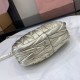 Replica Miu Miu Gold Mini Wander hobo bag - perfect clone with triangle logo