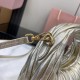 Replica Miu Miu Gold Mini Wander hobo bag - perfect clone with triangle logo