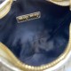 Replica Miu Miu Gold Mini Wander hobo bag - perfect clone with triangle logo