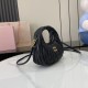 Replica Miu Miu Black Mini Wander hobo bag - perfect clone with triangle logo