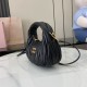 Replica Miu Miu Black Mini Wander hobo bag - perfect clone with triangle logo