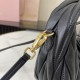 Replica Miu Miu Black Mini Wander hobo bag - perfect clone with triangle logo