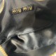 Replica Miu Miu Black Mini Wander hobo bag - perfect clone with triangle logo